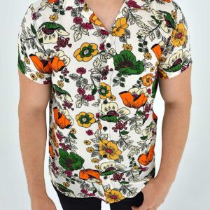 All flowered short sleeve shirt