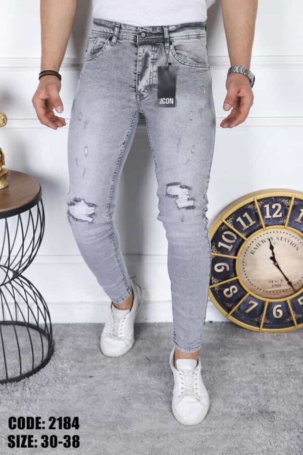 Light Gray Denim with destroy-s-30-38-p-18$