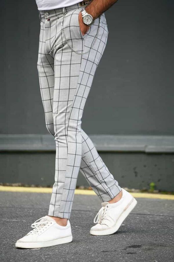 white smook and black check E Poll trouser p-20$